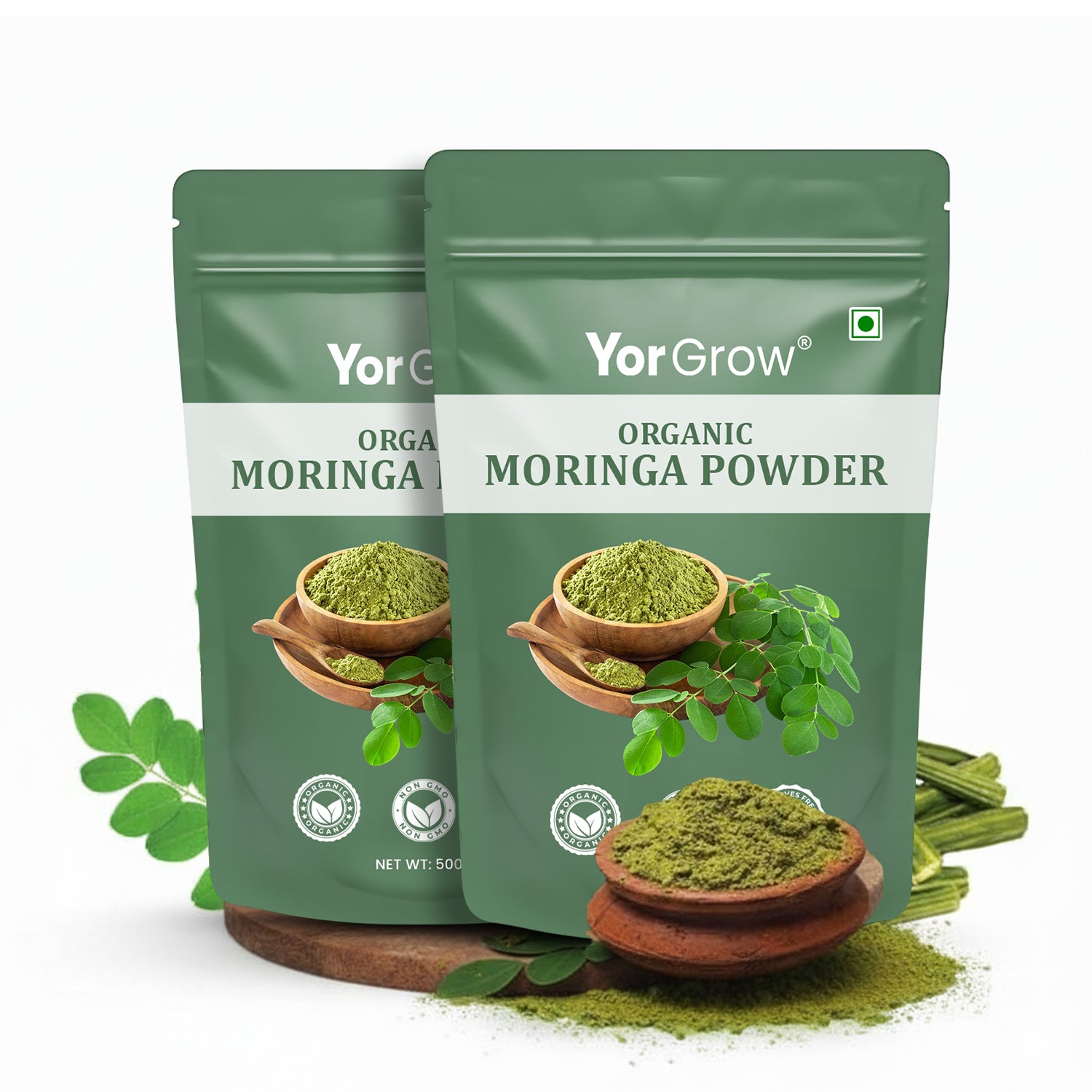 Superfood Organic Moringa Powder - 100% Certified, Lab-Tested for Purity & Potency