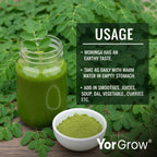 Superfood Organic Moringa Powder - 100% Certified, Lab-Tested for Purity & Potency