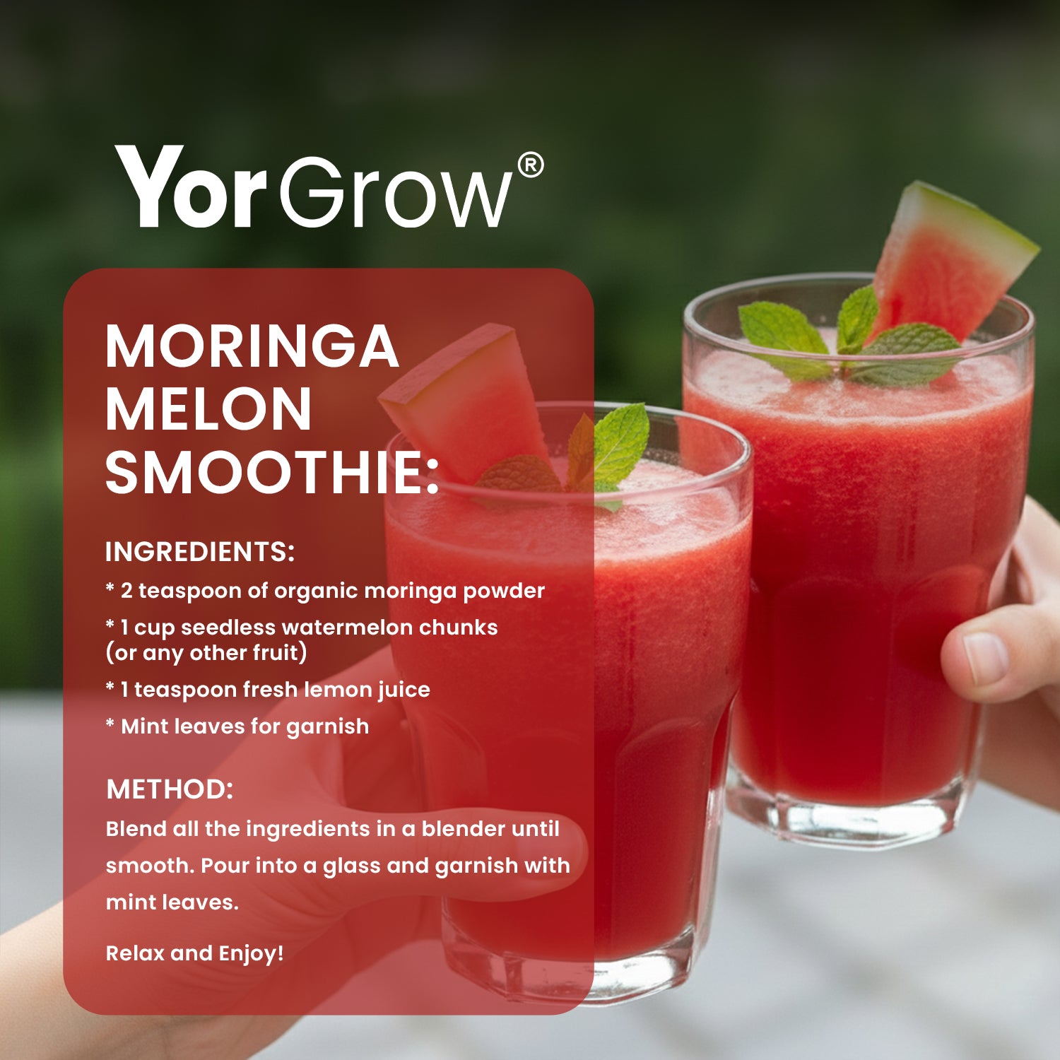 Superfood Organic Moringa Powder - 100% Certified, Lab-Tested for Purity & Potency