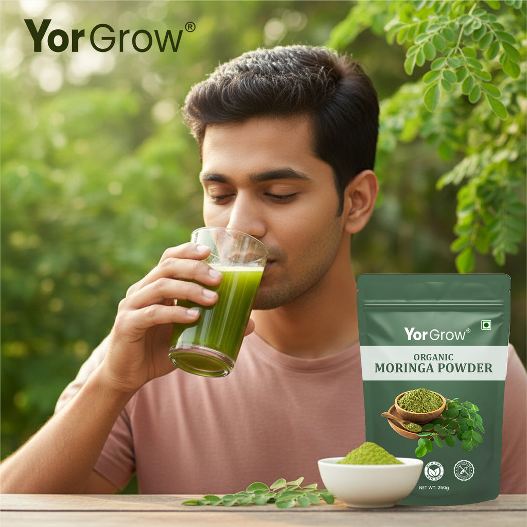 Superfood Organic Moringa Powder - 100% Certified, Lab-Tested for Purity & Potency